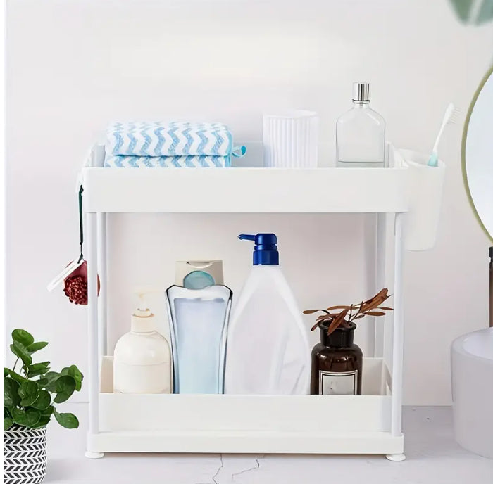 2-Tier Under Sink Organizer - Storage Rack for Kitchen & Bathroom Cabinets