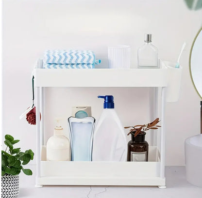 2-Tier Under Sink Organizer - Storage Rack for Kitchen & Bathroom Cabinets