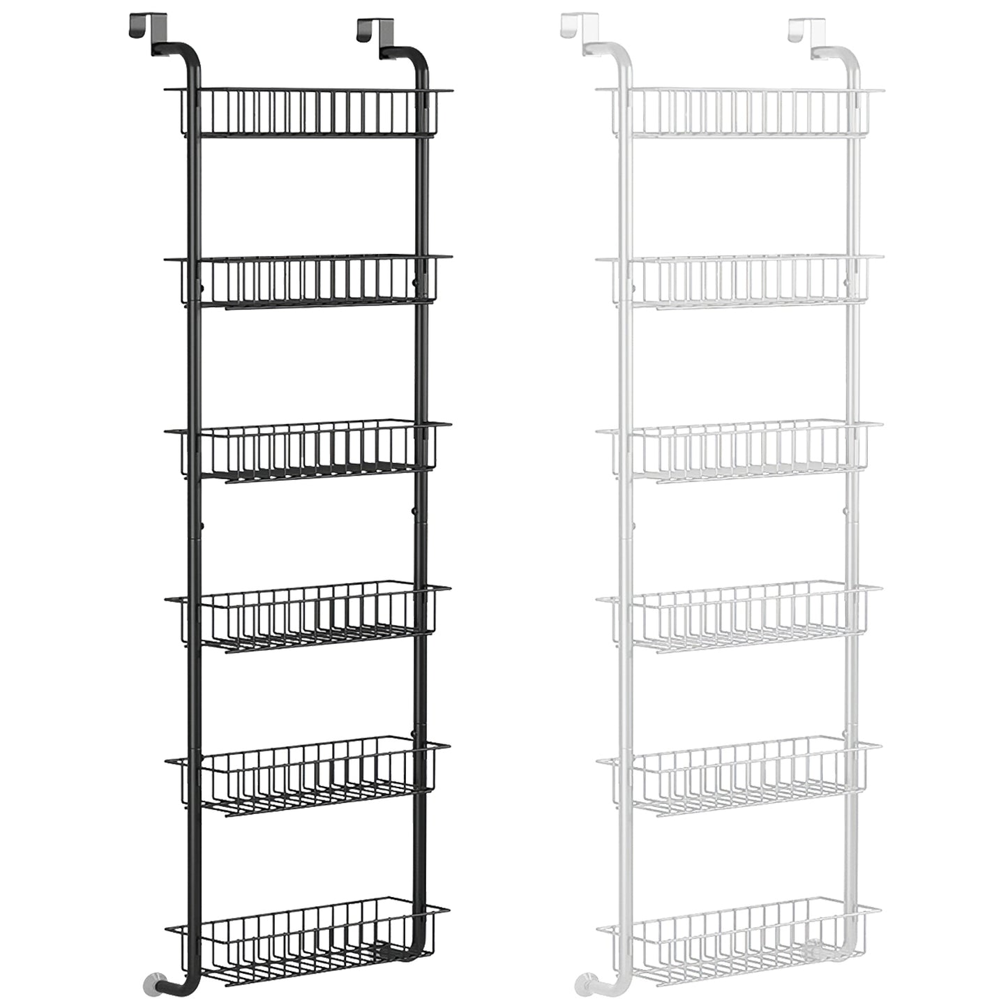 6-Tier Over-the-Door Organizer - Heavy-Duty Pantry & Kitchen Storage Rack | No Drilling