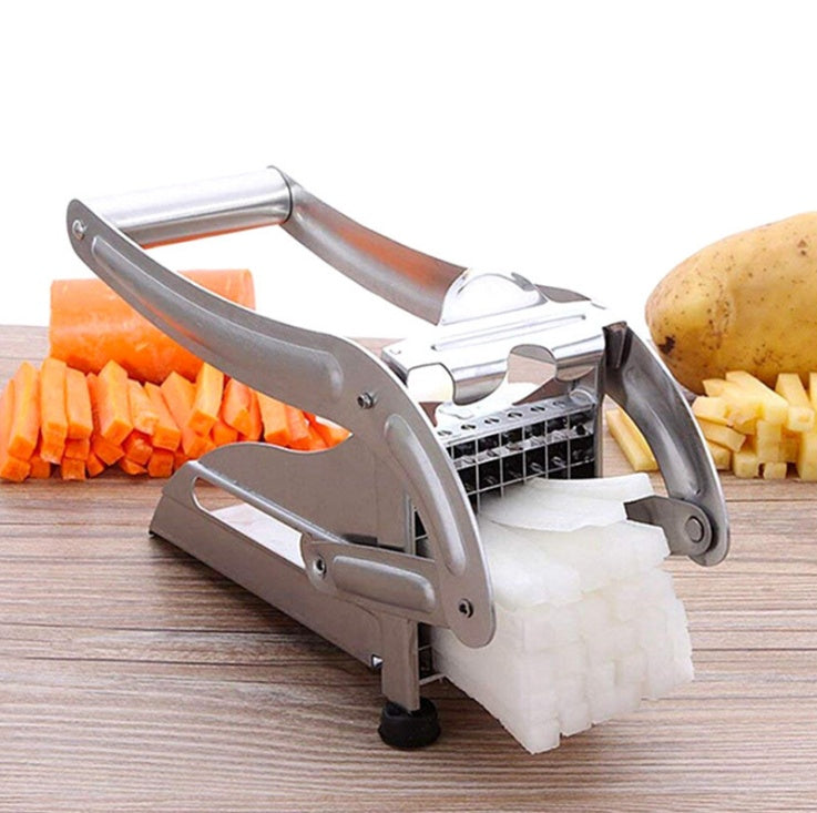 Premium 2-Blade Potato & Vegetable Cutter – Stainless Steel French Fry Slicer