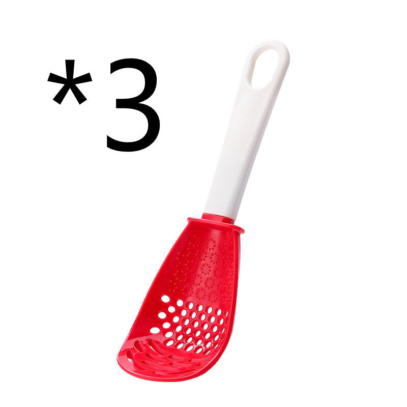 3-in-1 Multifunctional Slotted Spoon Set - Heat-Resistant Masher, Strainer & Garlic Press