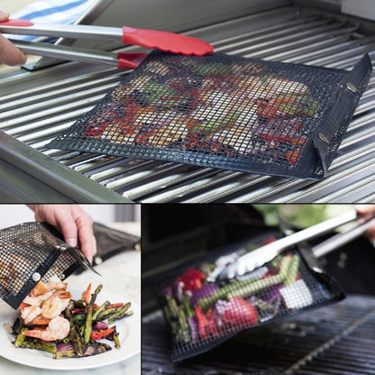 Reusable BBQ Grill Mesh Bags – Non-Stick Grill Mat for Outdoor, Camping & Baking