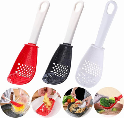 3-in-1 Multifunctional Slotted Spoon Set - Heat-Resistant Masher, Strainer & Garlic Press