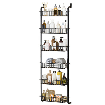 6-Tier Over-the-Door Organizer - Heavy-Duty Pantry & Kitchen Storage Rack | No Drilling
