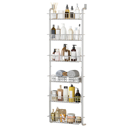 6-Tier Over-the-Door Organizer - Heavy-Duty Pantry & Kitchen Storage Rack | No Drilling
