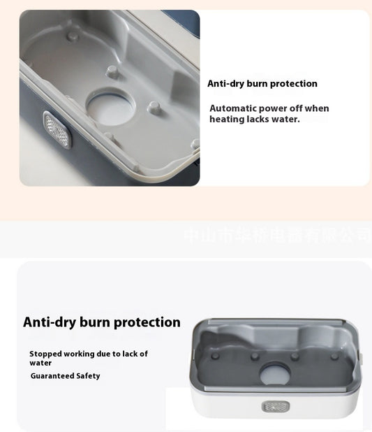 Electric Heated Lunch Box – Portable Food Warmer with Dual 110V/12V Power & Stainless Steel Container