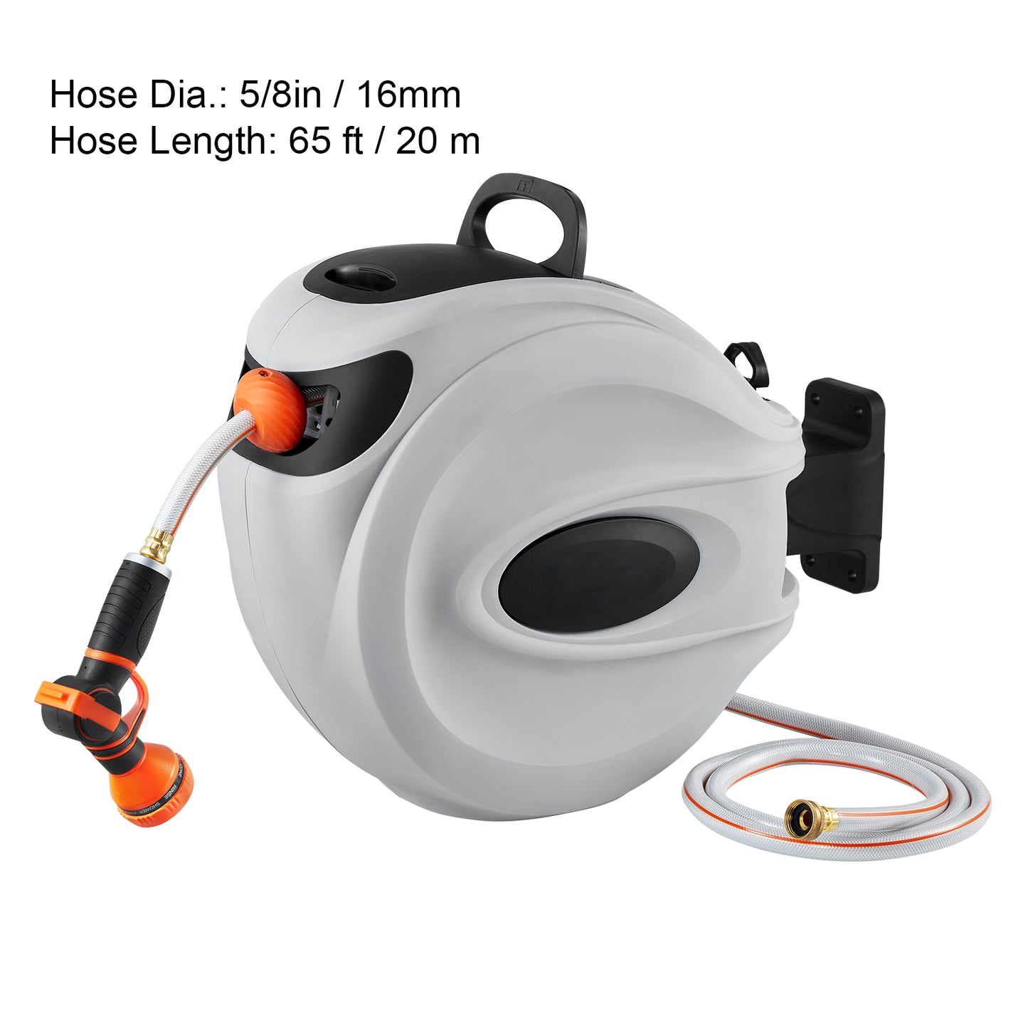 Retractable Hose Reel – Automatic Wall-Mounted Garden Hose with 180° Swivel