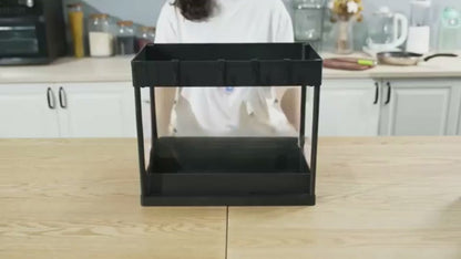 2-Tier Under Sink Organizer - Storage Rack for Kitchen & Bathroom Cabinets