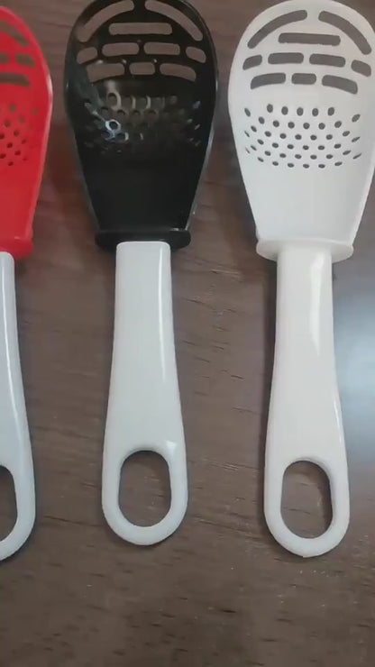 3-in-1 Multifunctional Slotted Spoon Set - Heat-Resistant Masher, Strainer & Garlic Press